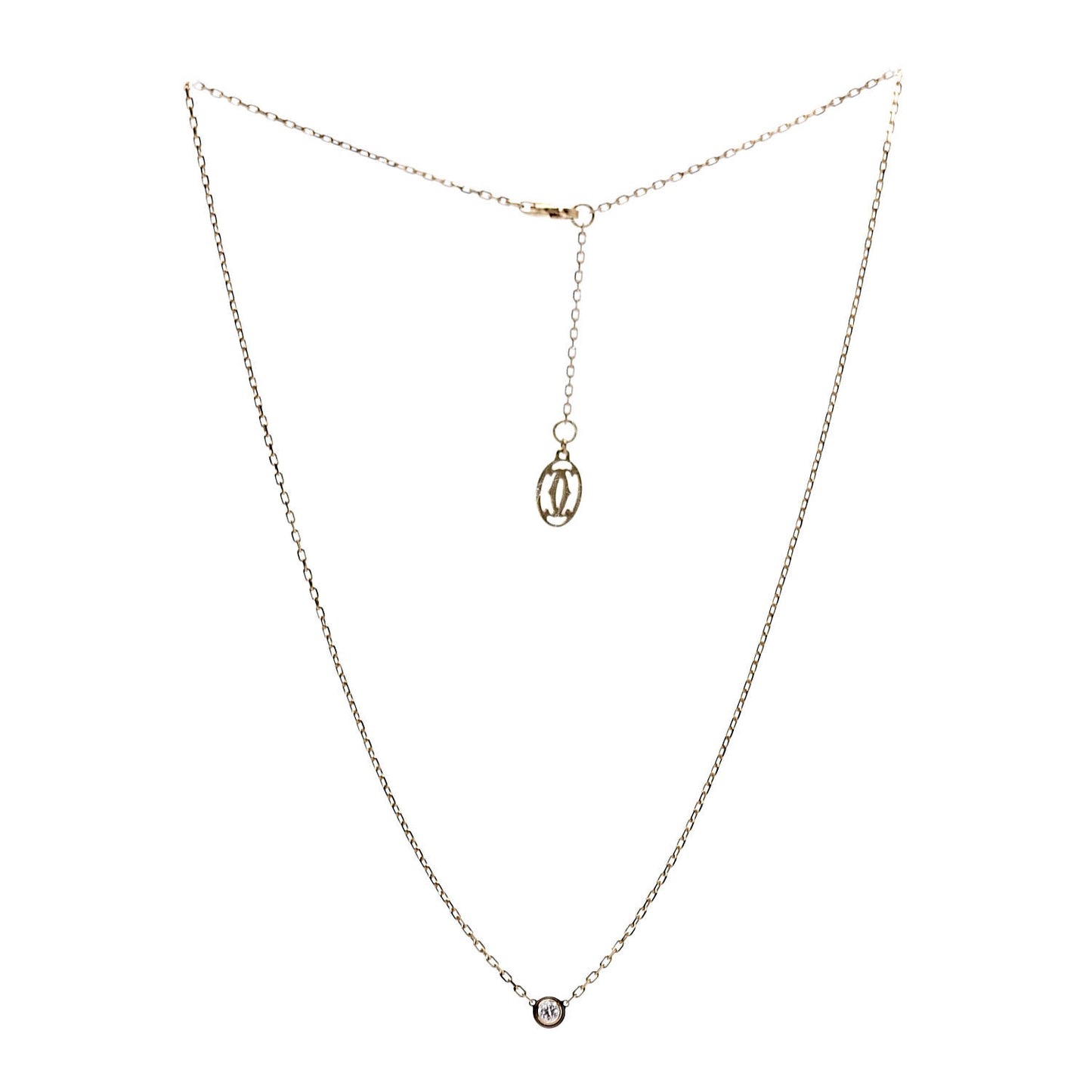 18K Pink Gold Diamond SM D'Amour Pendant Necklace