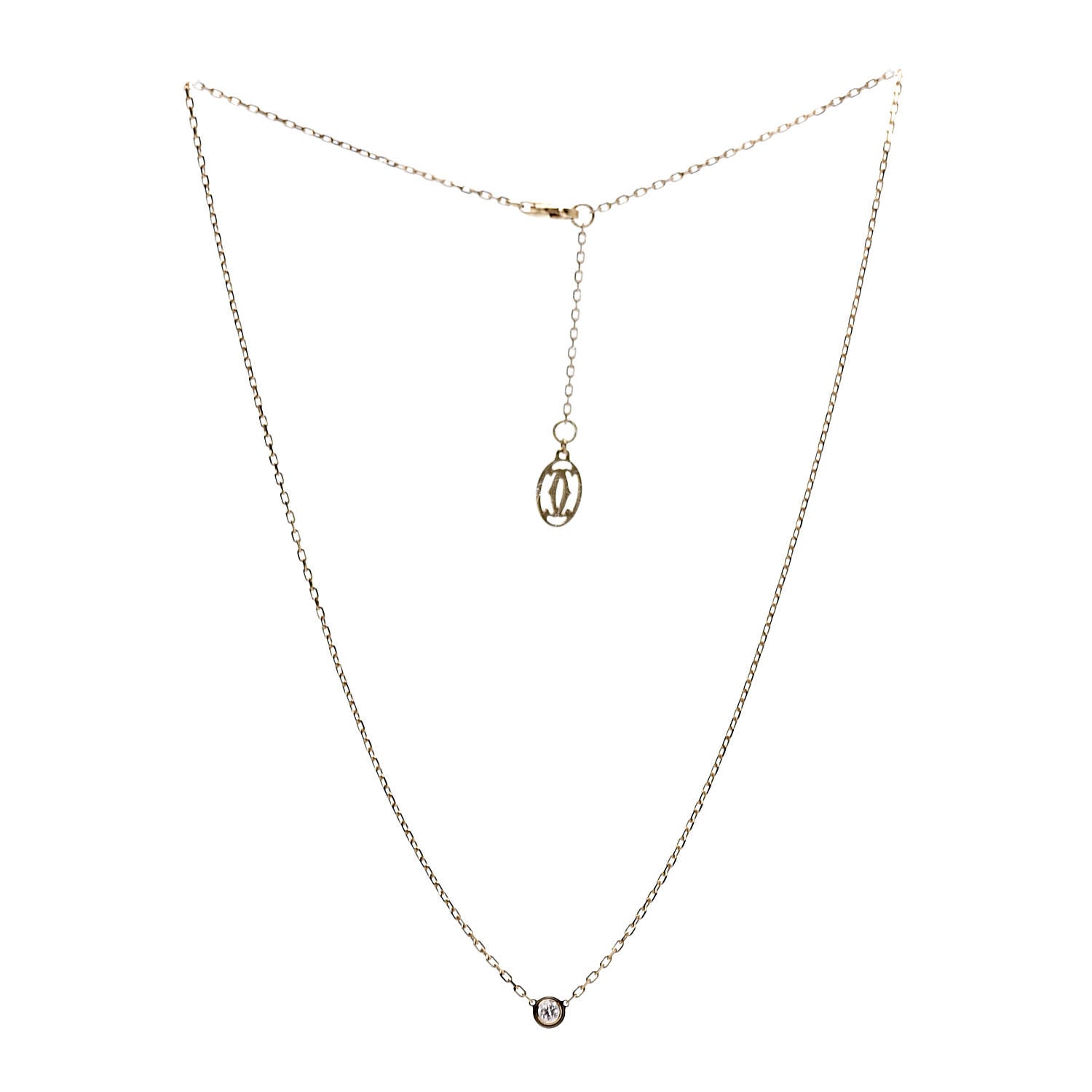 Cartier 18K Pink Gold Diamond SM D'Amour Pendant Necklace 3 of 6