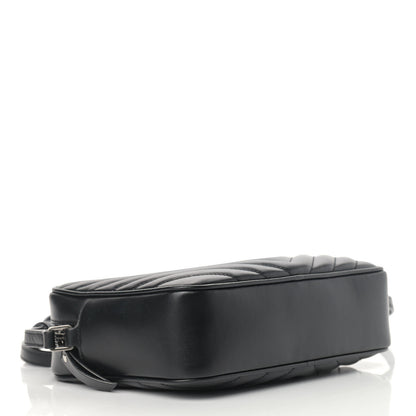 Saint Laurent Calfskin Matelasse Monogram Lou Camera Bag Black 4 of 12