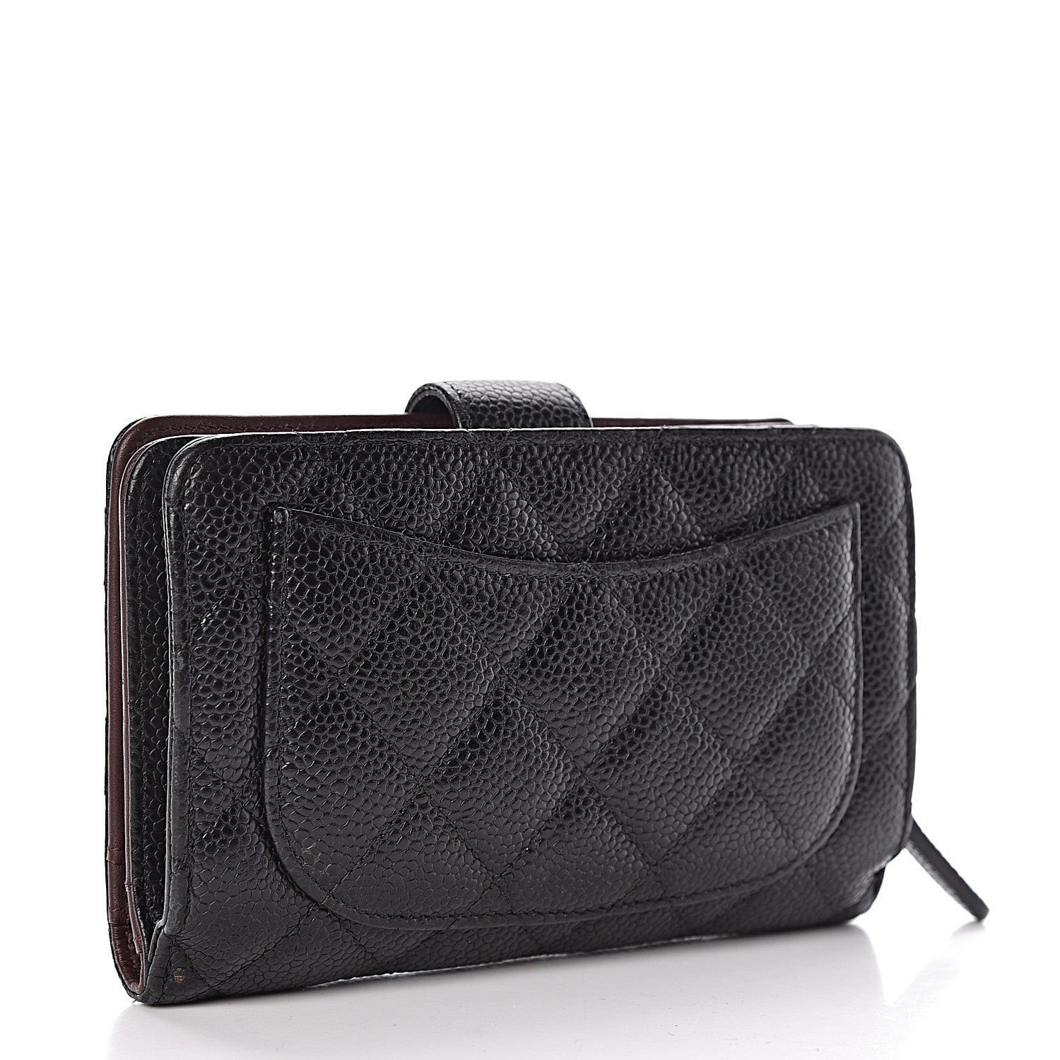 Chanel Caviar Quilted Zipped Pocket Wallet Black 3 of 9