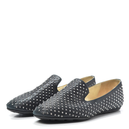 Jimmy Choo Fabric Studded Loafers 36.5 Black 3 of 6