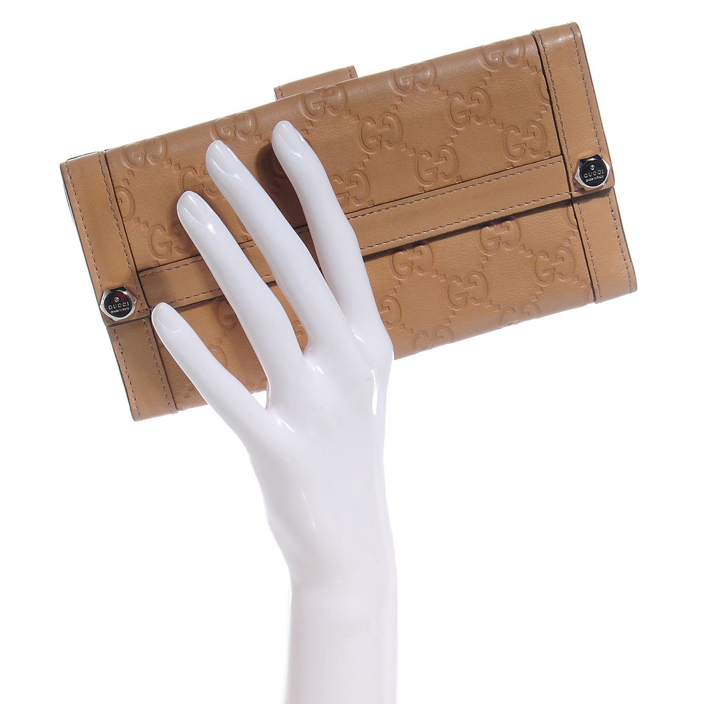 Guccissima Continental Charmy Wallet Beige