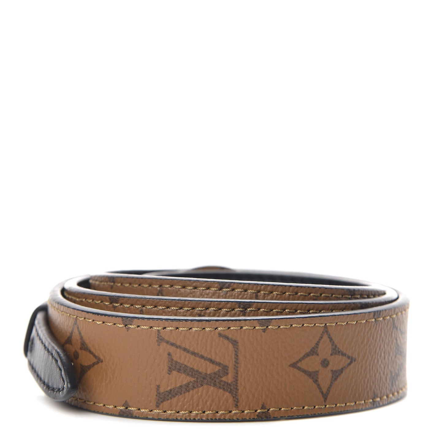 Reverse Monogram Bandouliere Shoulder Strap XL Black