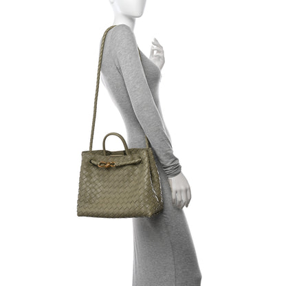Bottega Veneta Nappa Intrecciato Medium Andiamo Shoulder Bag Travertine 2 of 9