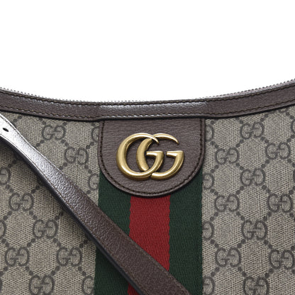Gucci GG Supreme Monogram Web Ophidia Half Moon Hobo Brown 11 of 11