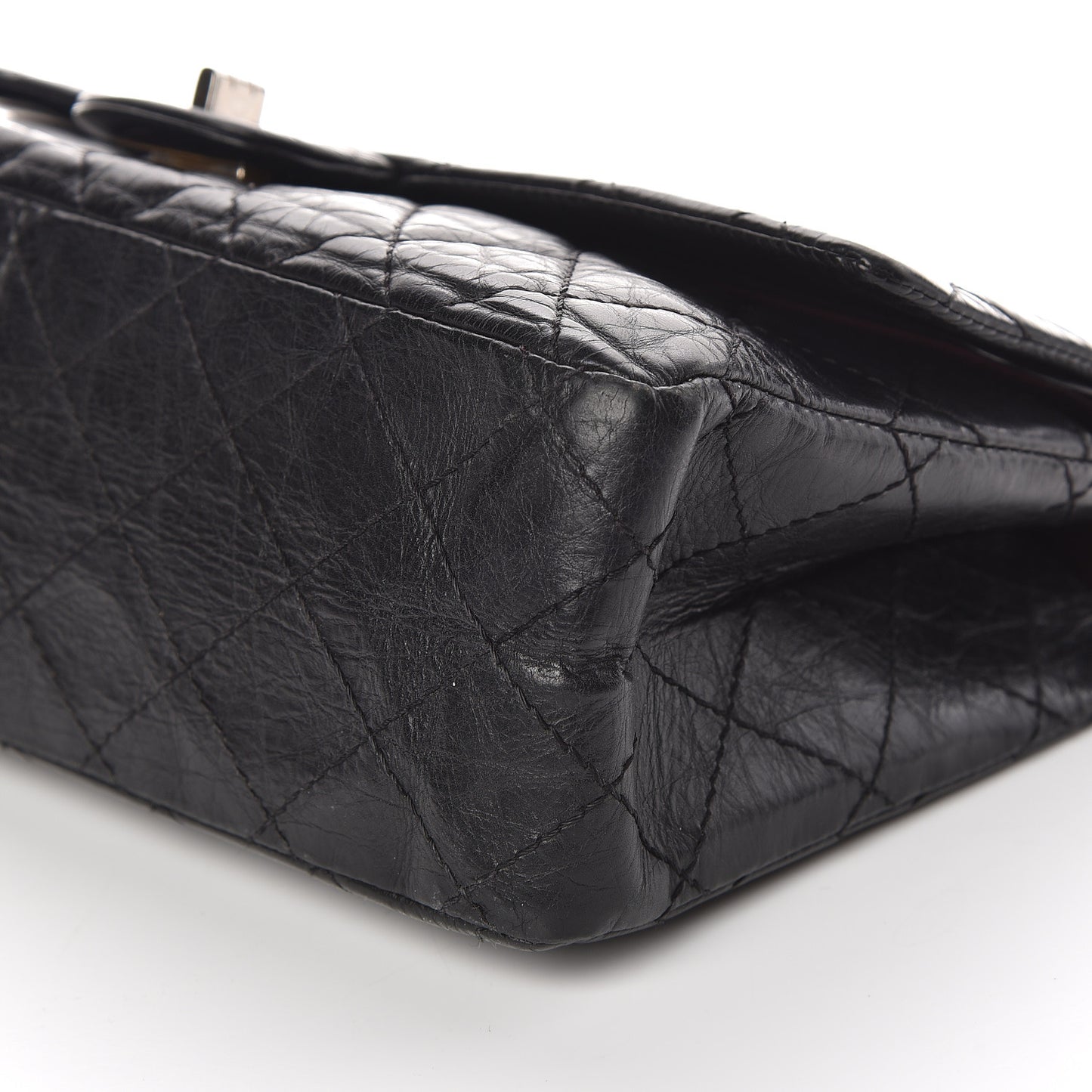 Aged Calfskin Quilted 2.55 Reissue 226 Flap Black