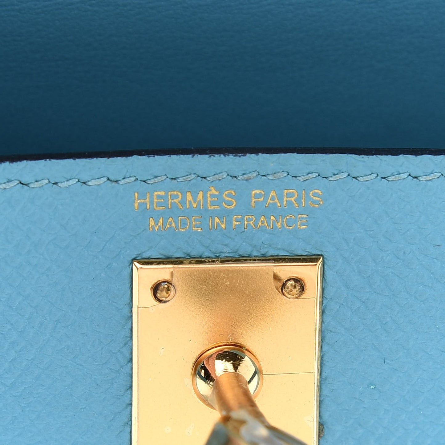 Epsom Mini Kelly Sellier 20 Bleu Du Nord