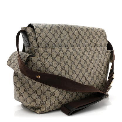 Gucci GG Plus Monogram Messenger Diaper Bag Dark Brown 3 of 14