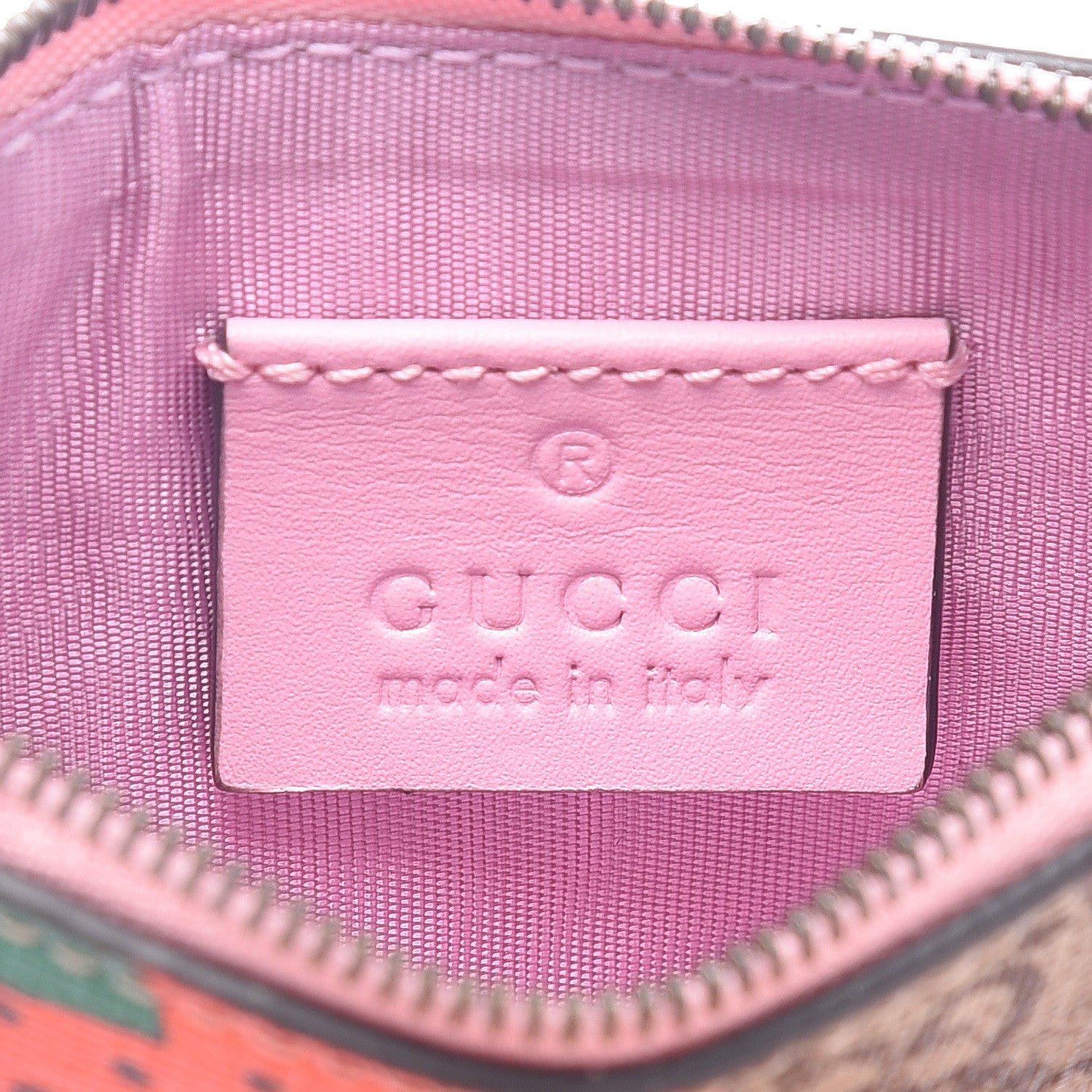 Gucci GG Supreme Monogram Strawberry Key Case 6 of 8