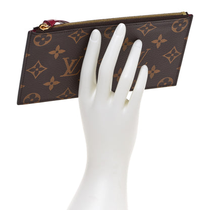 Louis Vuitton Monogram Felicie Chain Wallet Zippered Insert Fuchsia 2 of 6