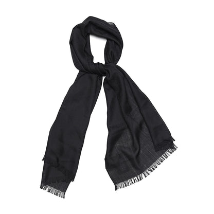 Gucci Wool Silk GG Monogram GGNat Scarf Black 1 of 4