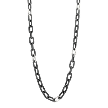 David Yurman Black Titanium Sterling Silver 8.5mm Madison Chain Necklace 1 of 5