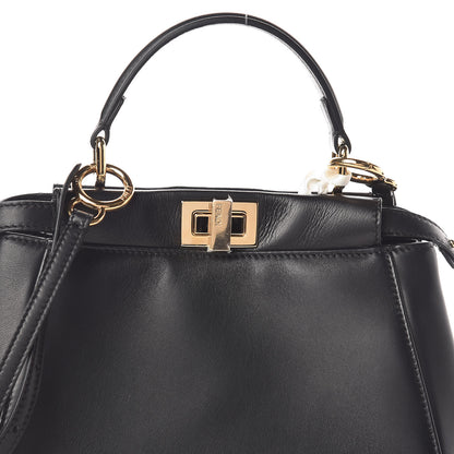 Fendi Nappa Mini Peekaboo Iconic Satchel Black 8 of 11