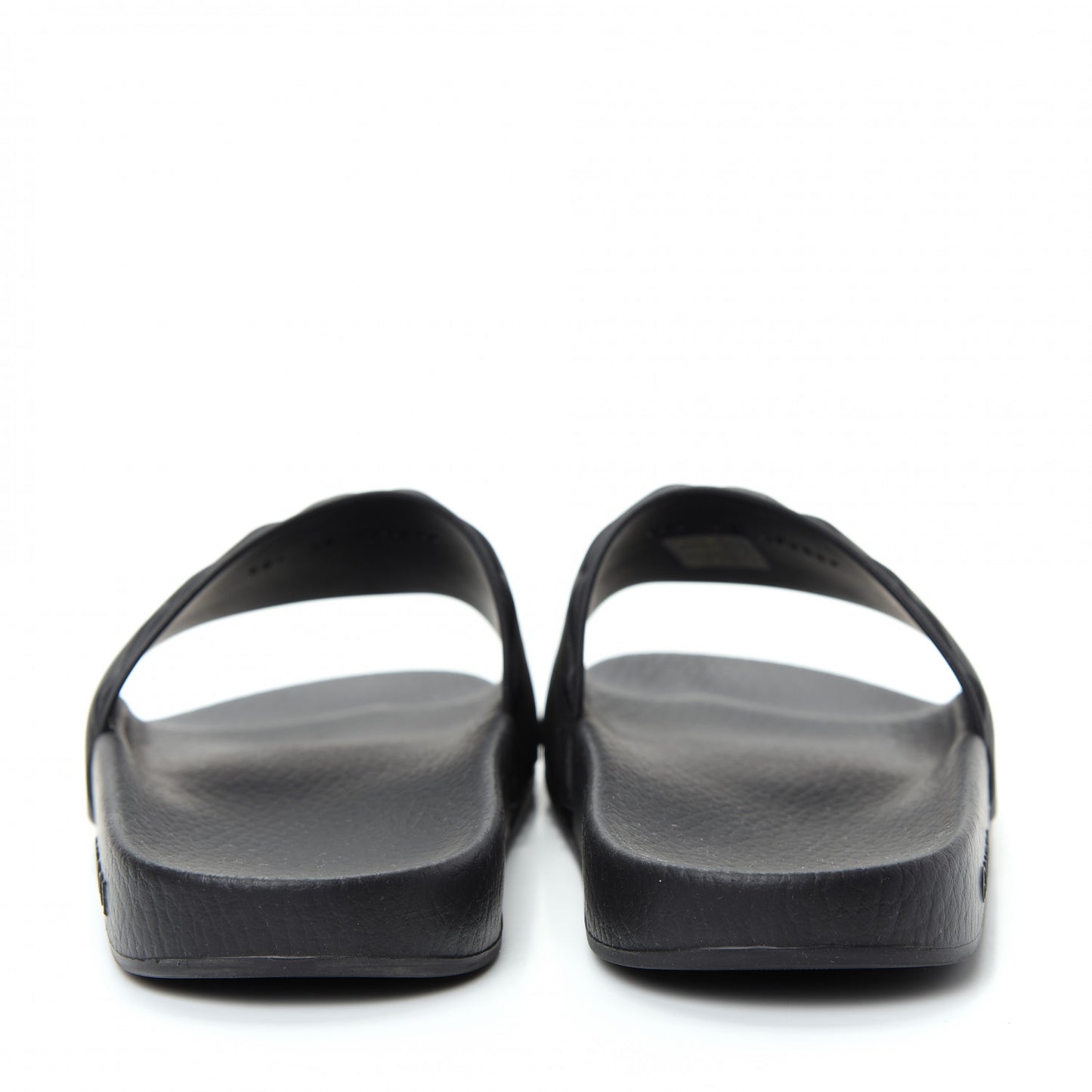 Rubber Matelasse Womens Slide Sandals 37 Black