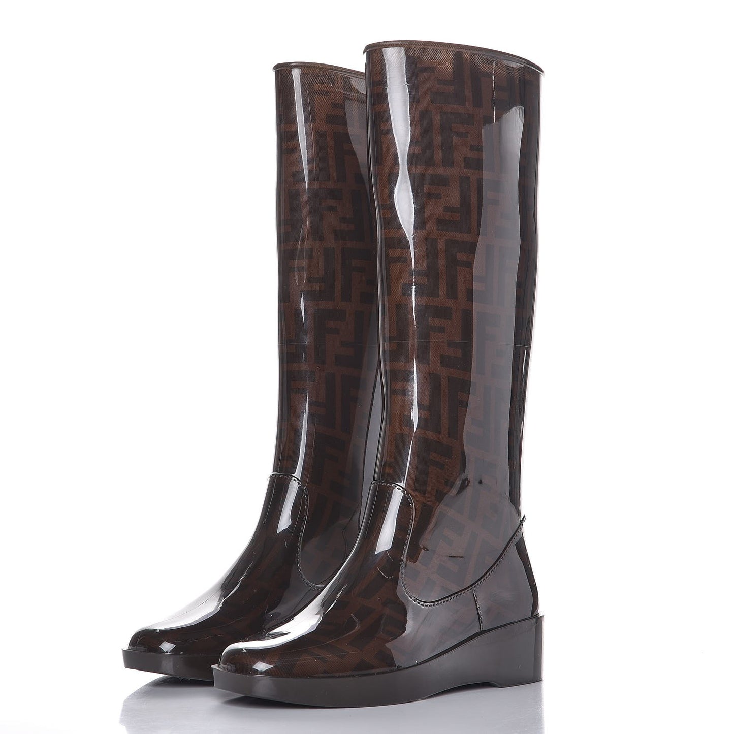 Rubber FF Rain Boots 36 Brown