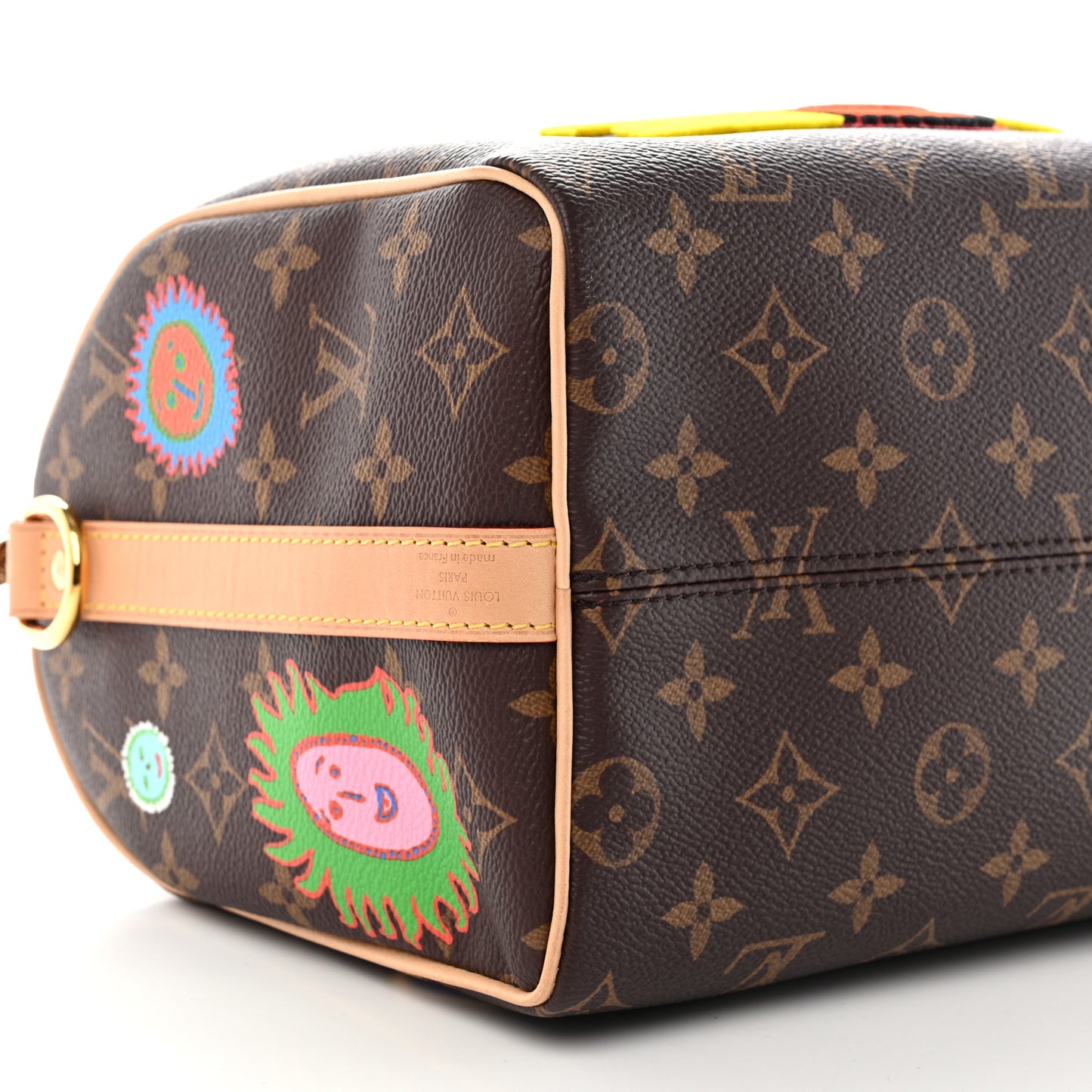 LV X YK Monogram Embroidered My Eternal Soul Speedy Bandouliere 25 Multicolor