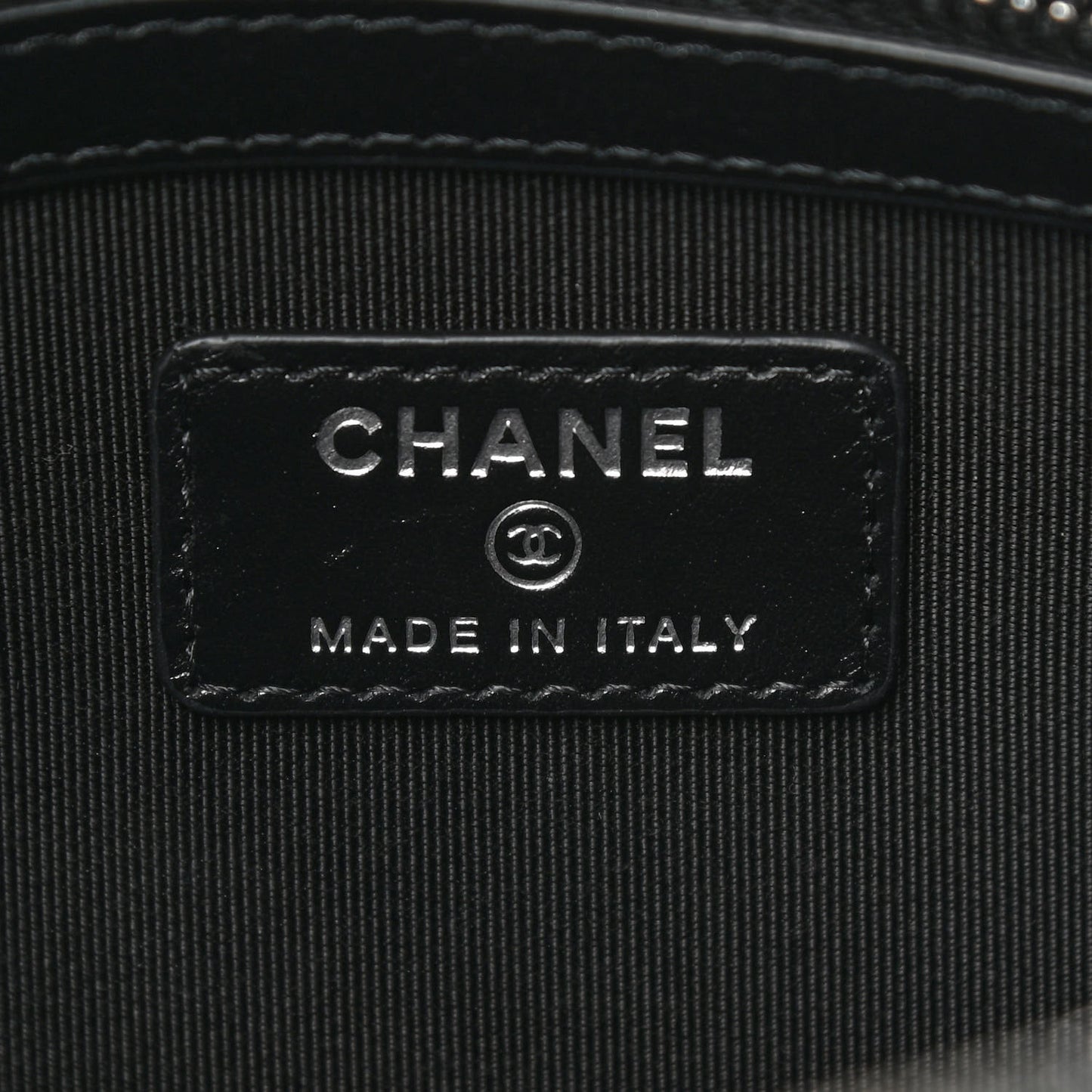 Aged Calfskin Medium Charms Deauville Pouch Black