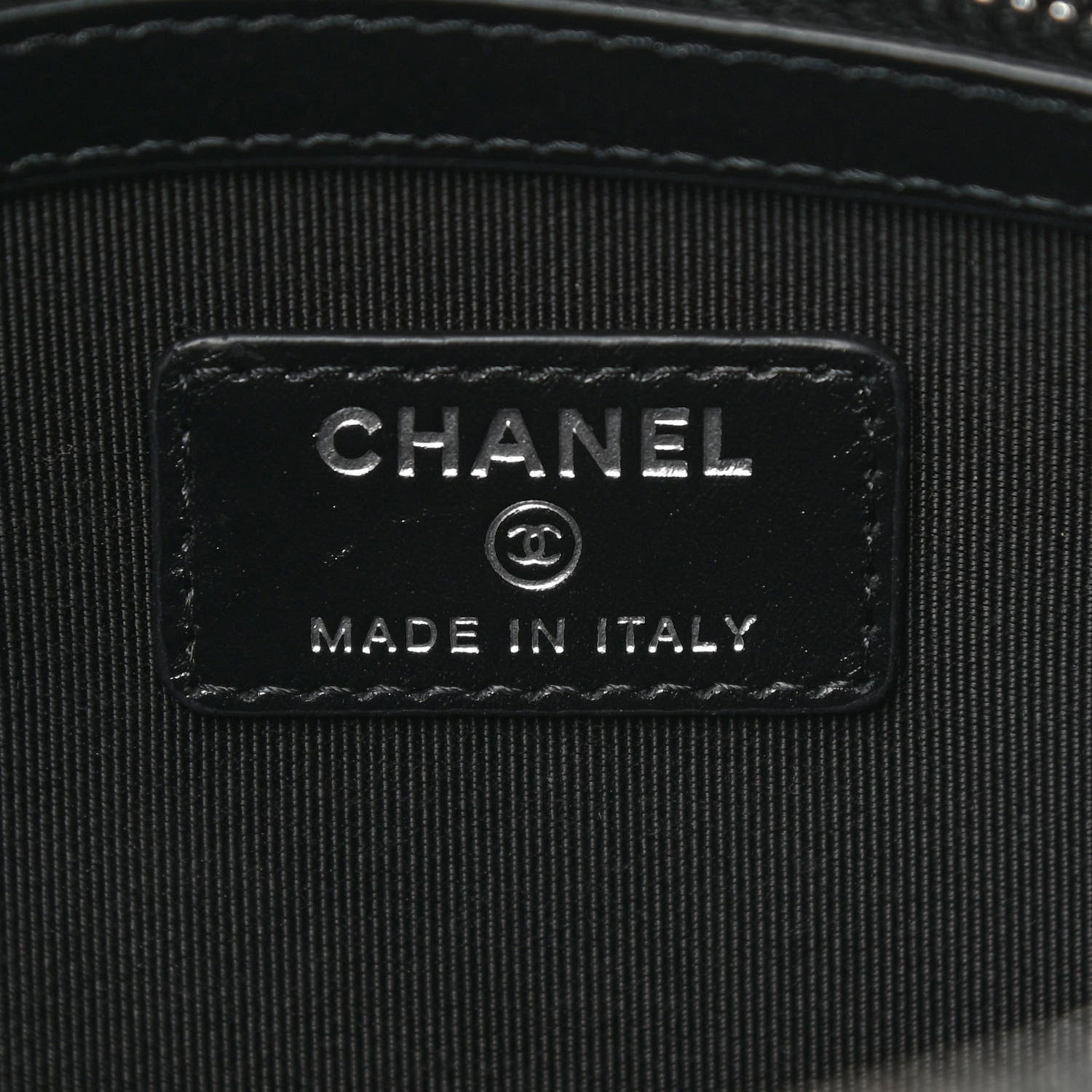 Chanel Aged Calfskin Medium Charms Deauville Pouch Black 6 of 9