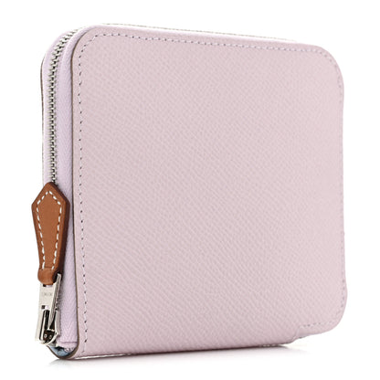 Hermes Epsom Silk'In Compact Wallet Mauve Pale Bleu Paradis Perle 3 of 8