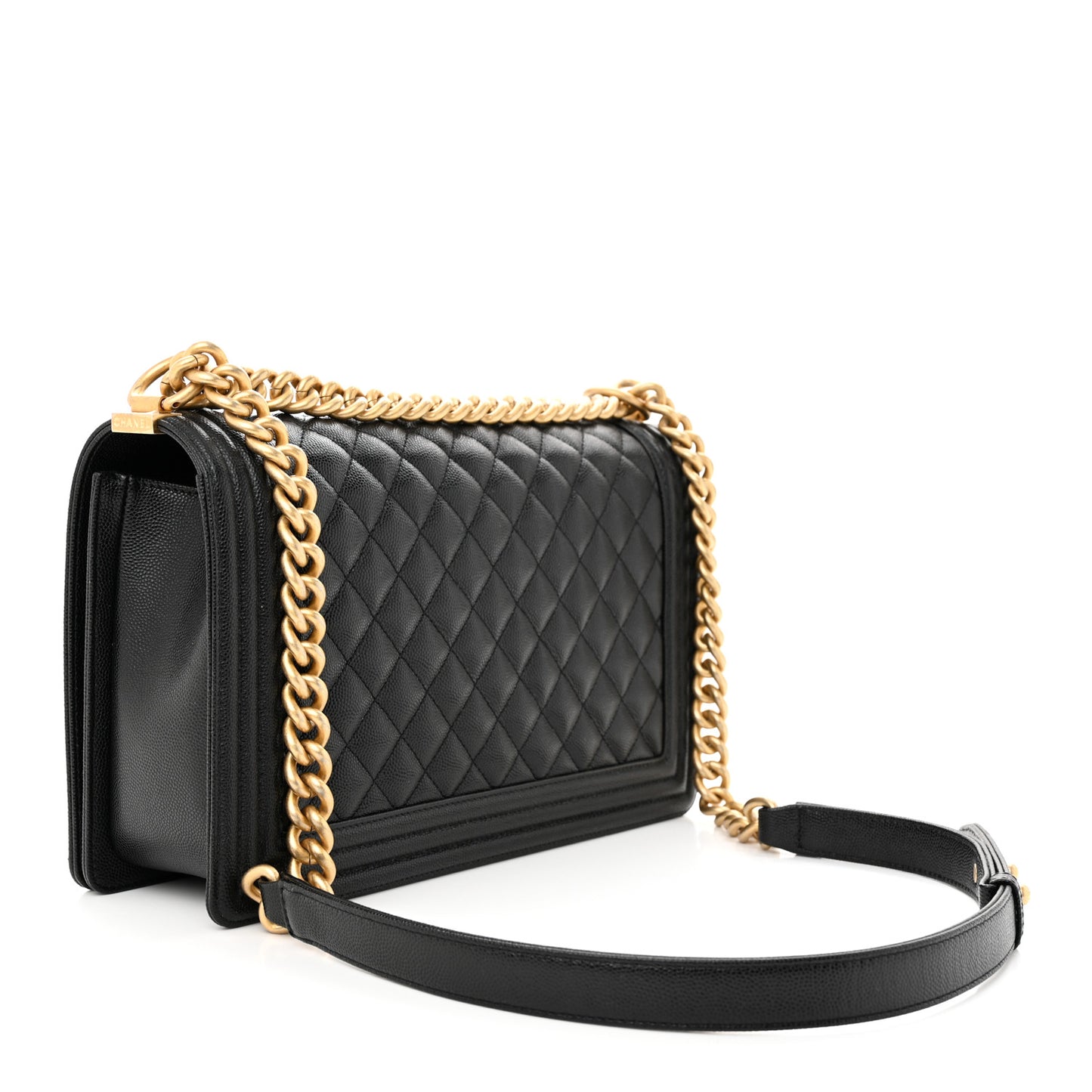 Caviar Quilted New Medium Boy Flap Black