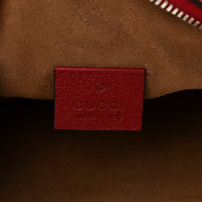 Gucci GG Supreme Monogram Tian Web Small Camera Bag Beige Multicolor Red 6 of 11