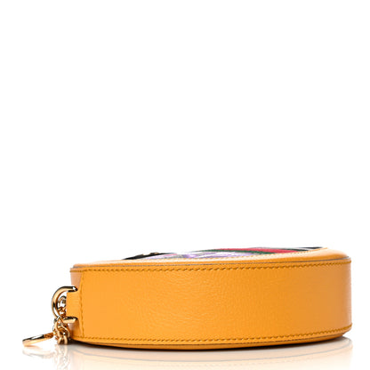 Gucci GG Supreme Monogram Flora Web Mini Ophidia Round Shoulder Bag Beige Multicolor Crop 4 of 12