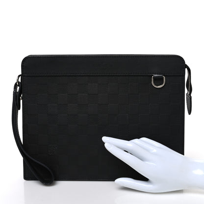 Louis Vuitton Damier Infini Standing Pouch  Black 2 of 7