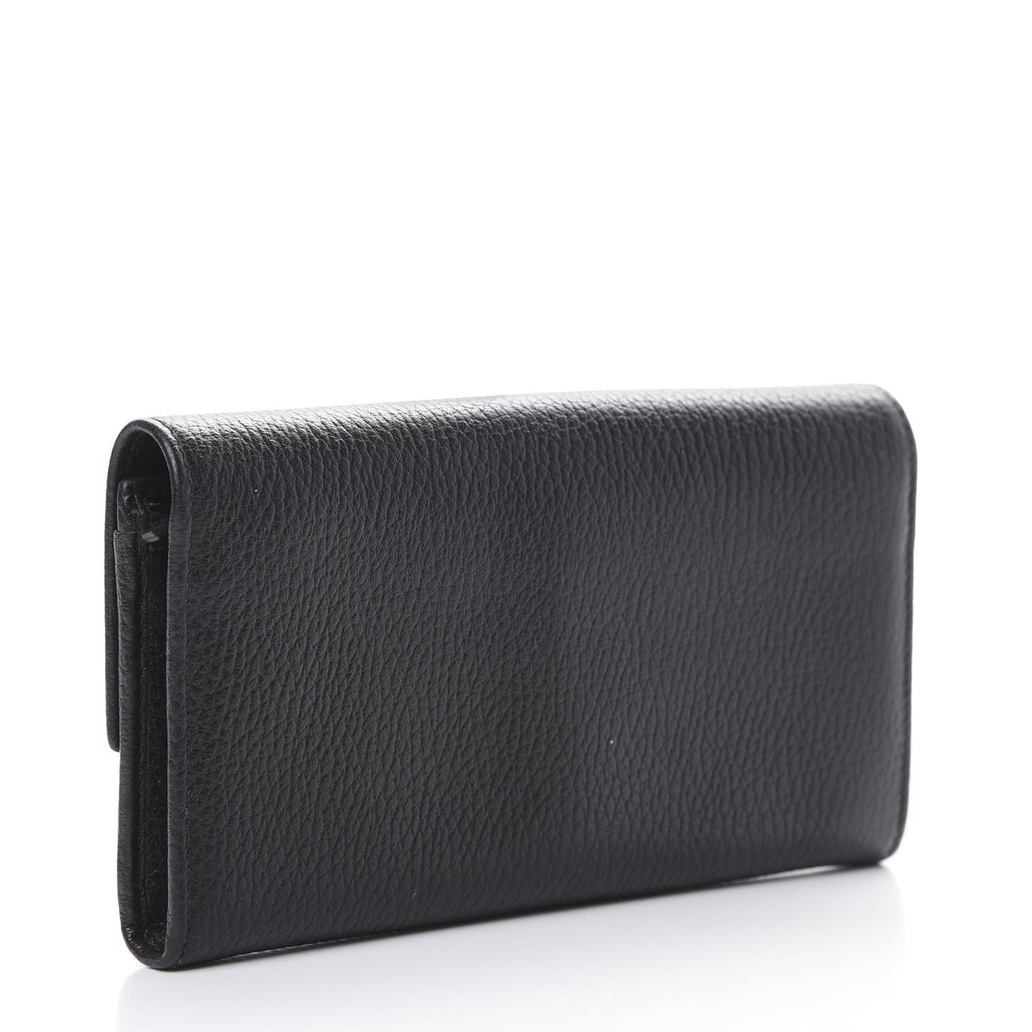 Dollar Calfskin Swing Continental Wallet Black