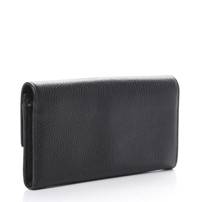 Gucci Dollar Calfskin Swing Continental Wallet Black 2 of 8