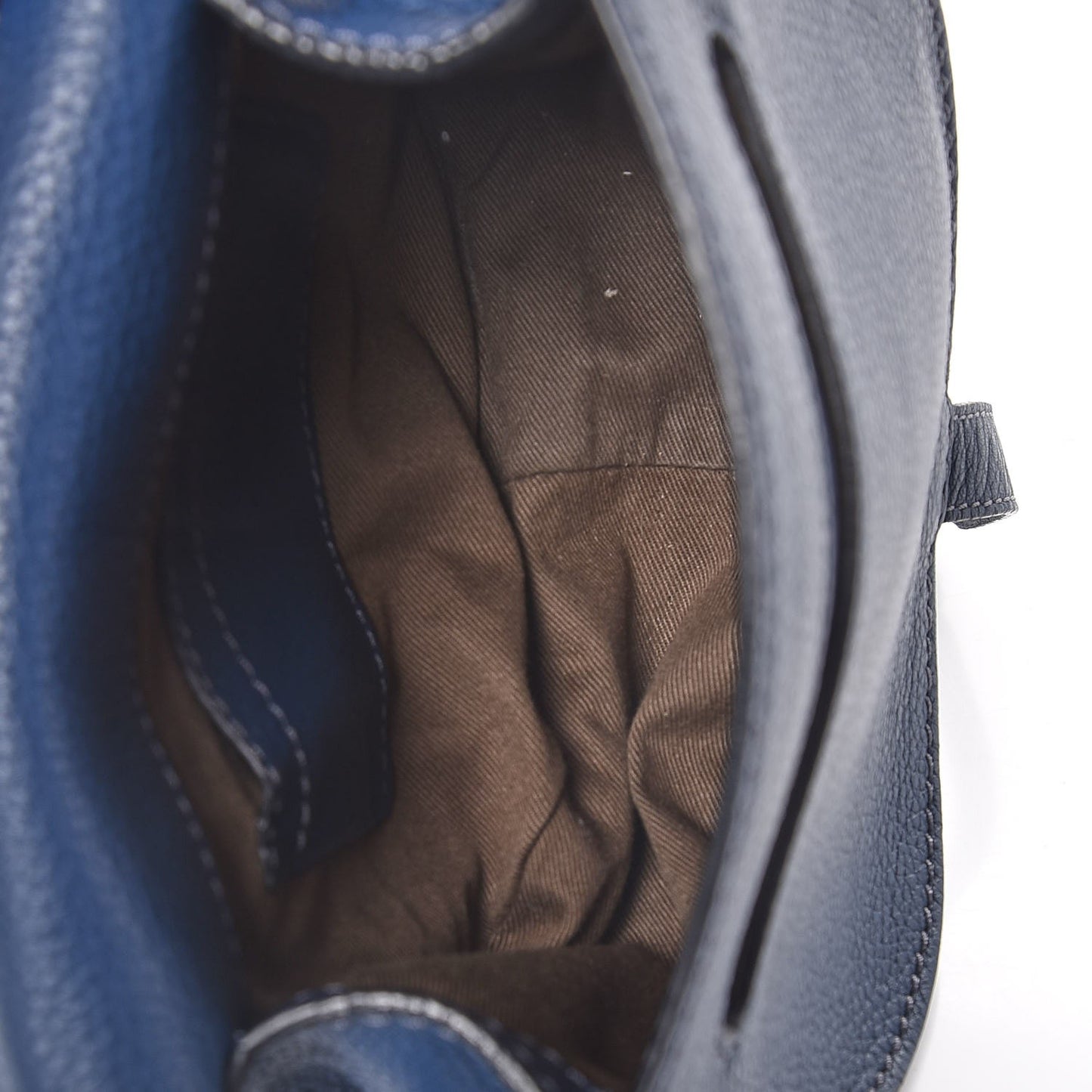 Calfskin Mini Marcie Round Crossbody Bag Navy