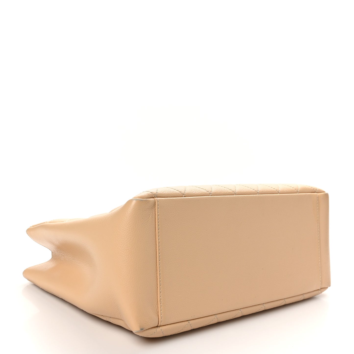 Caviar Quilted Grand Shopping Tote GST Beige