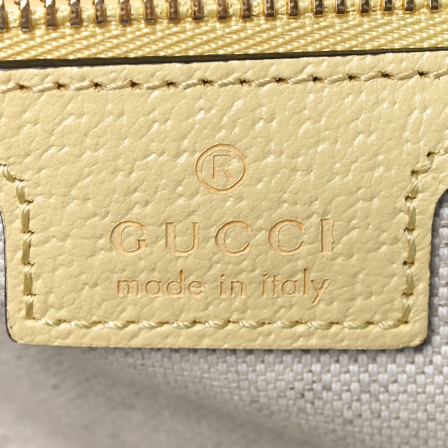 Gucci Monogram Jumbo GG Textured Dollar Calfskin Medium Ophidia Shopping Tote Beige Yellow 7 of 10
