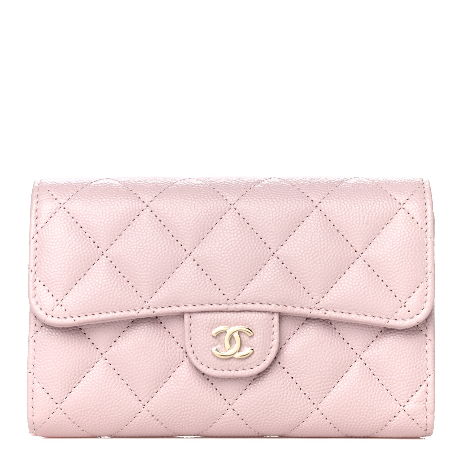 Chanel Caviar Quilted Medium Flap Wallet Pink 1 of 12
