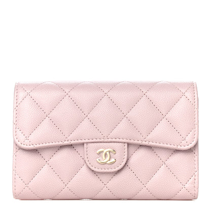Chanel Caviar Quilted Medium Flap Wallet Pink 1 of 12