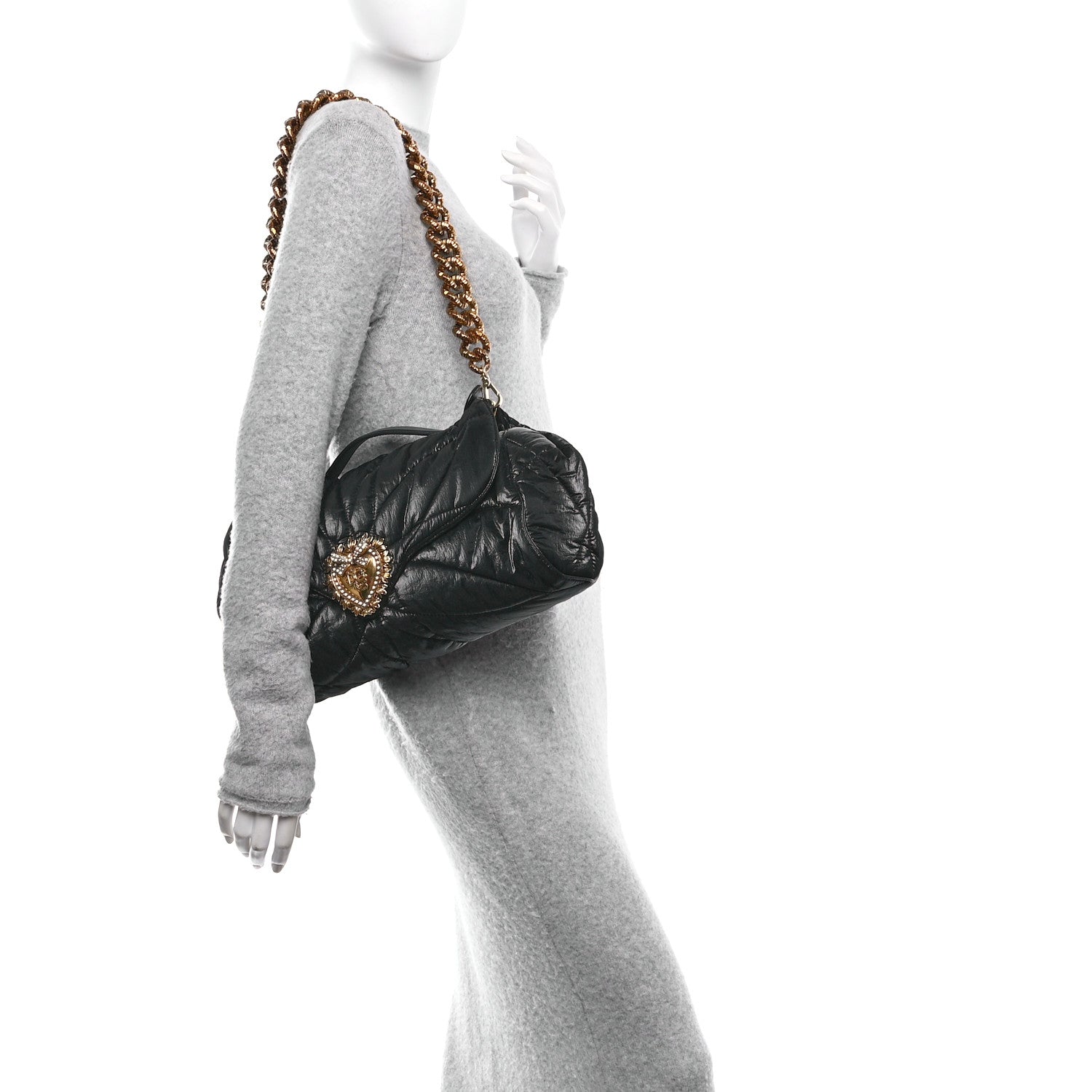 Dolce & Gabbana Nylon Devotion Shoulder Bag Black 2 of 9