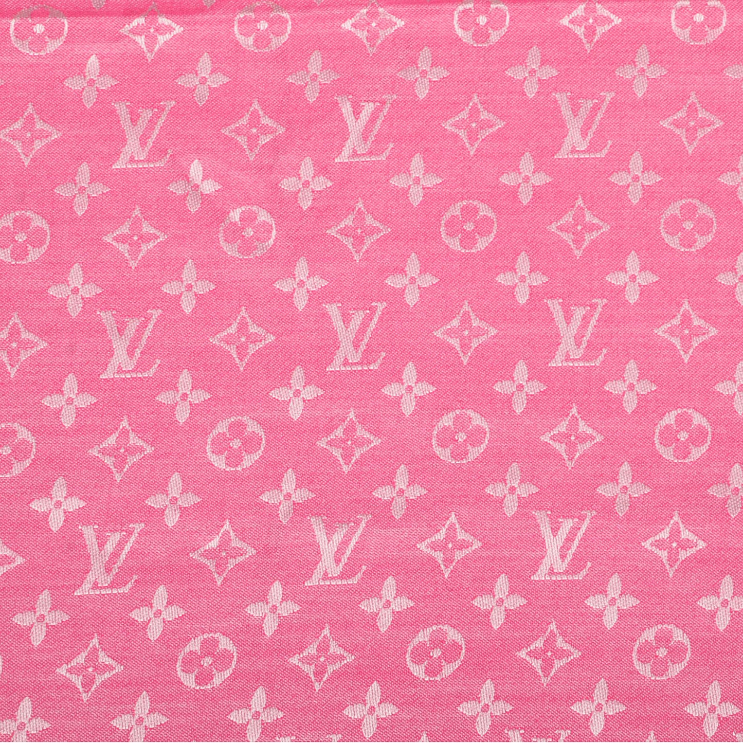 Silk Wool Monogram Denim Shawl Pivoine