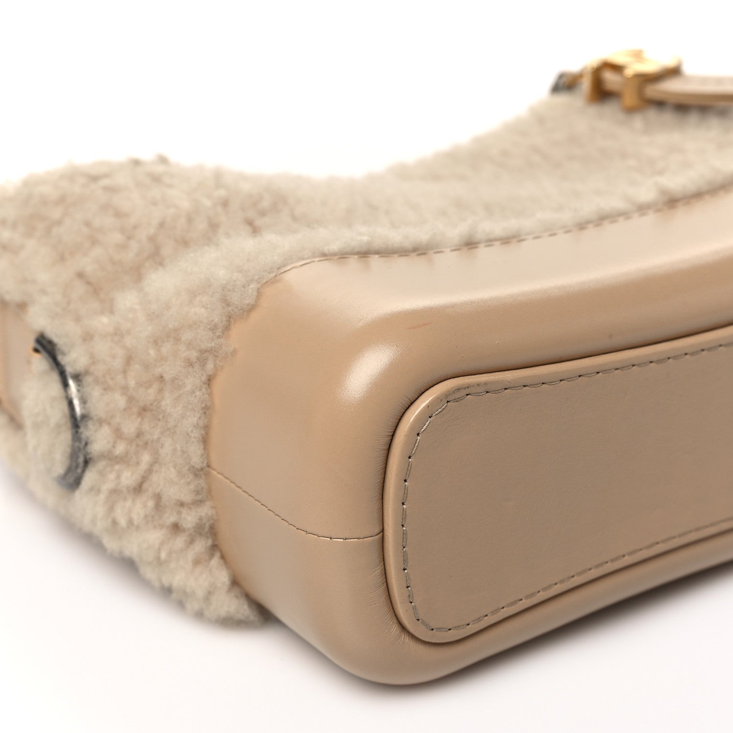 Chanel Shearling Small Gabrielle Hobo Dark Beige 9 of 10