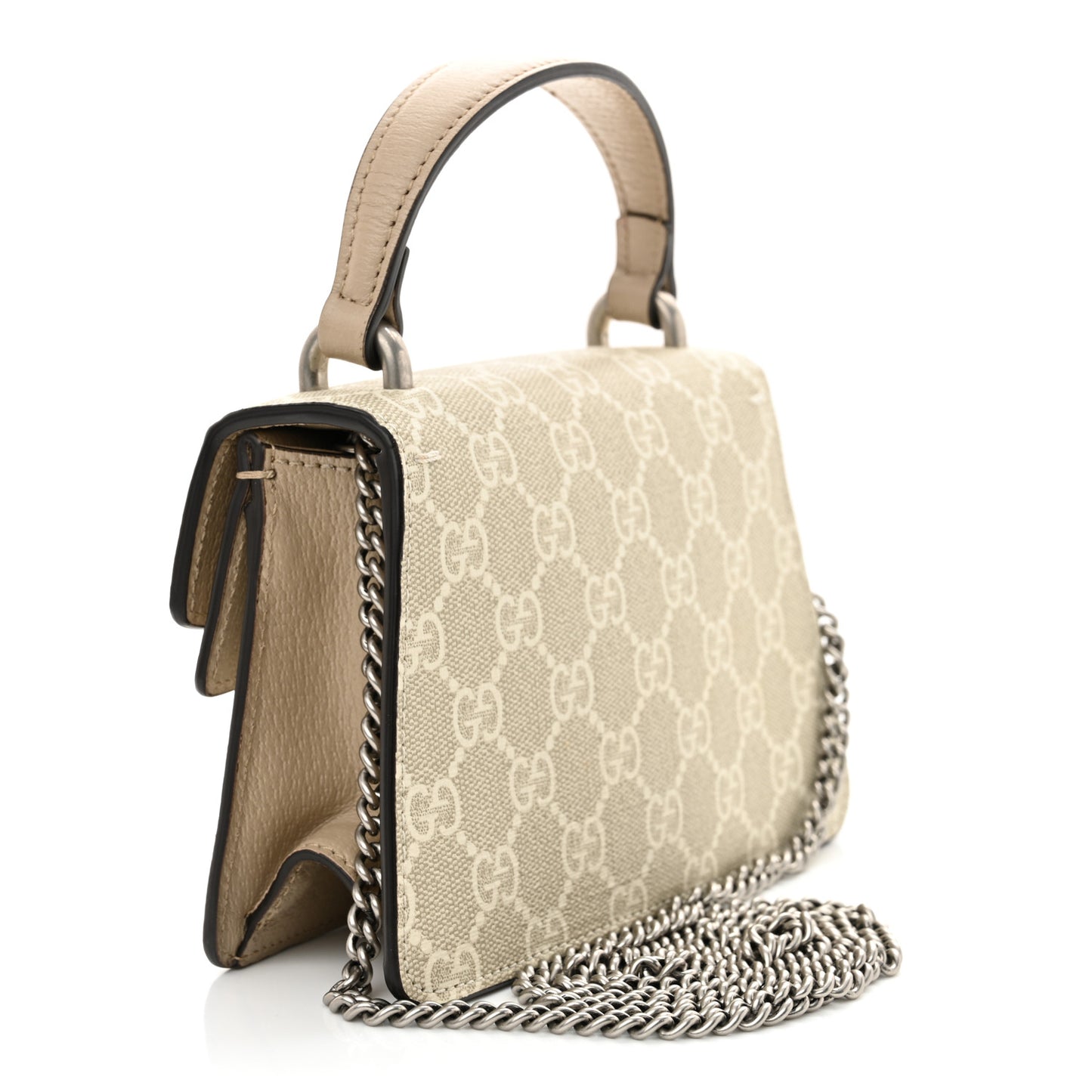 GG Supreme Monogram Mini Dionysus Top Handle Bag Beige Mystic White Oatmeal