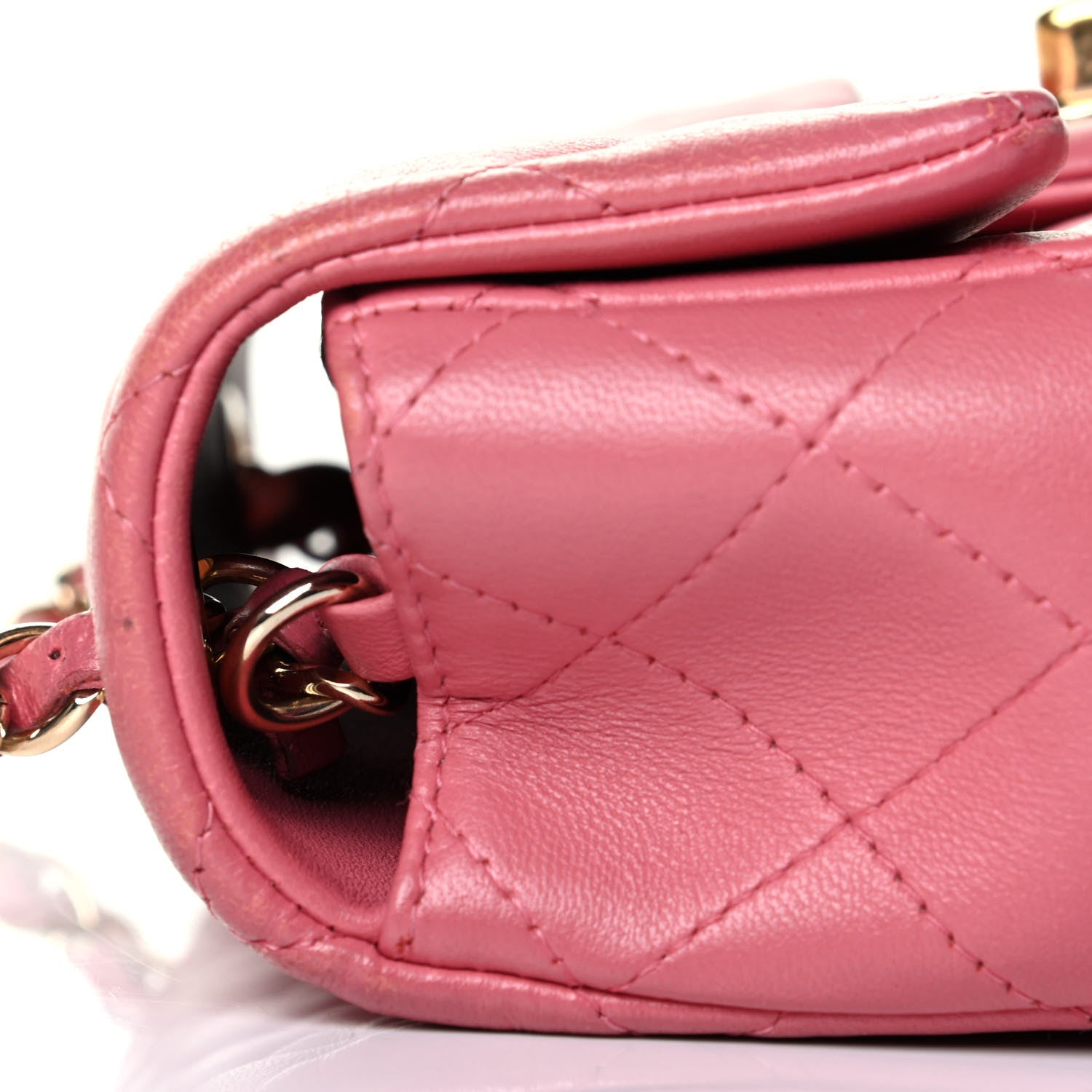 Chanel Lambskin Quilted Valentine Charms Mini Rectangular Flap Pink 8 of 9