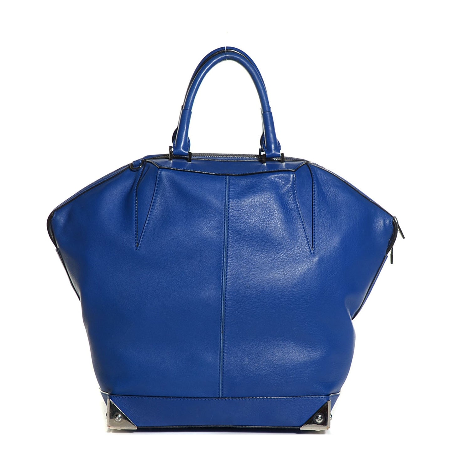 Calfskin Large Emile Azure Silver Hardware
