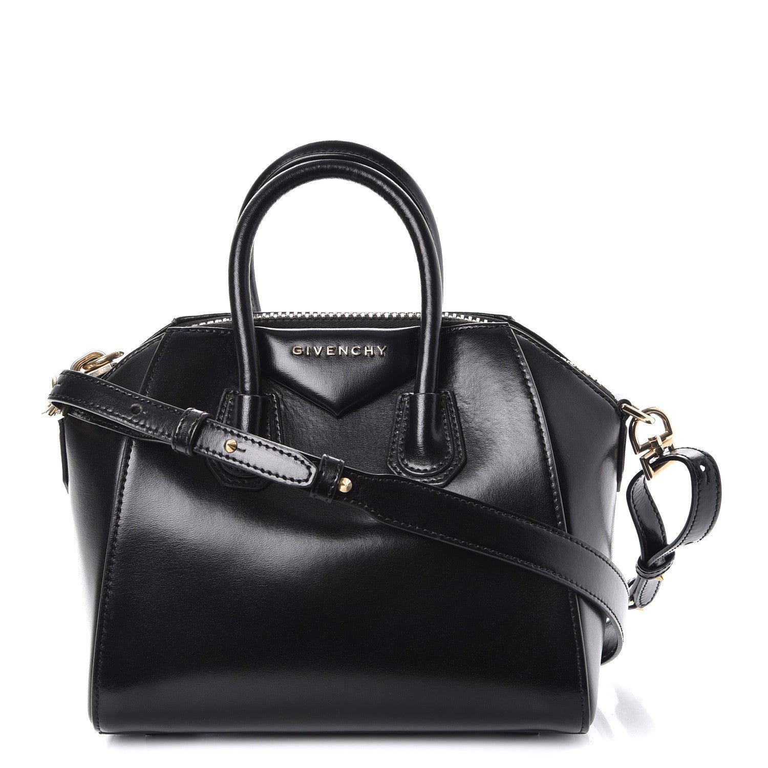Givenchy Shiny Lord Calfskin Mini Antigona Black 1 of 7