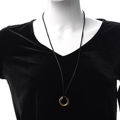 Cartier 18K Pink Yellow White Gold Trinity Cord Necklace 2 of 5