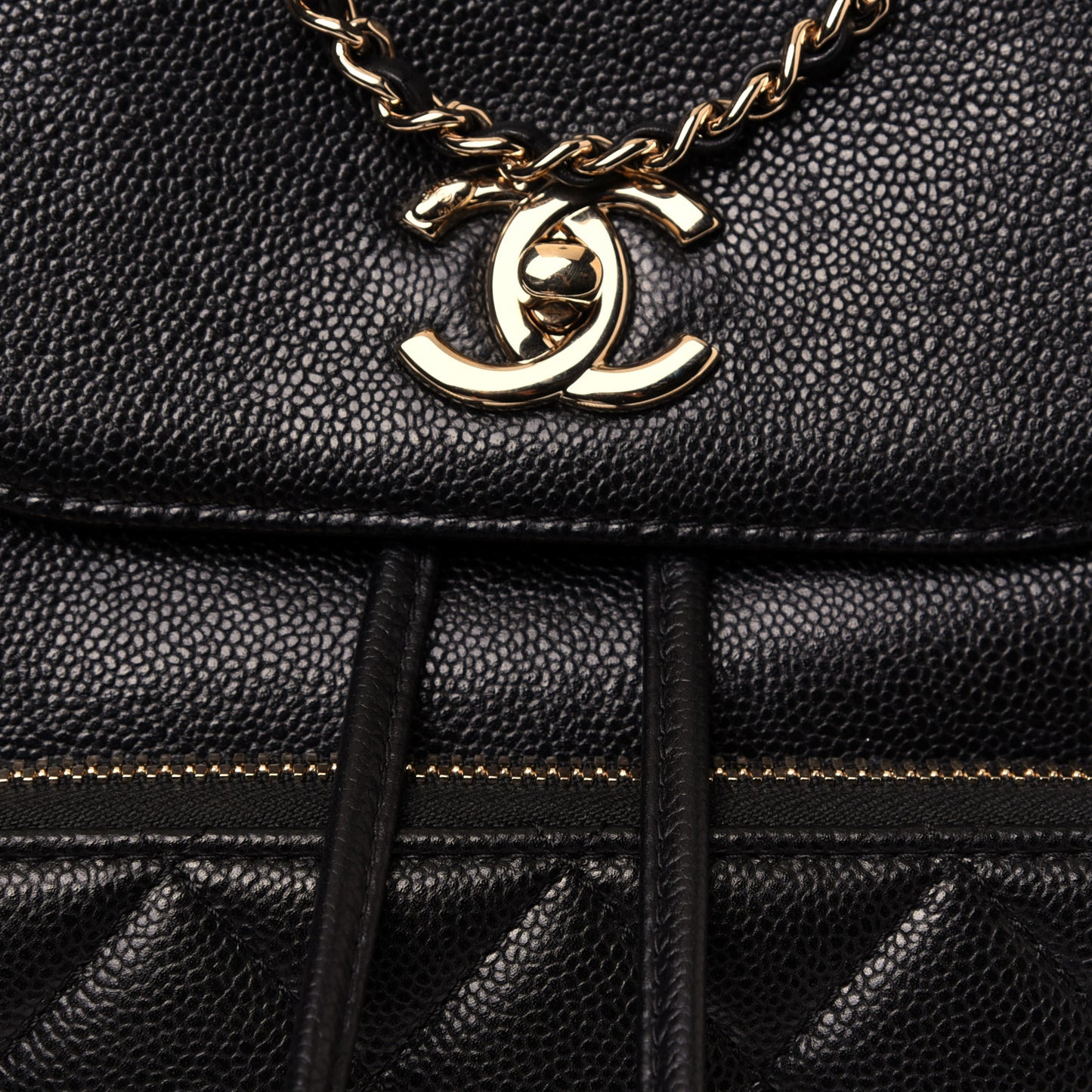 Caviar Quilted Business Affinity Backpack Black