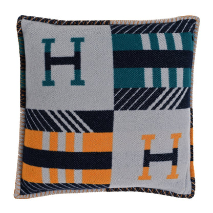 Hermes Wool Cashmere Avalon Jump'H Pillow PM Acier Encre 2 of 3