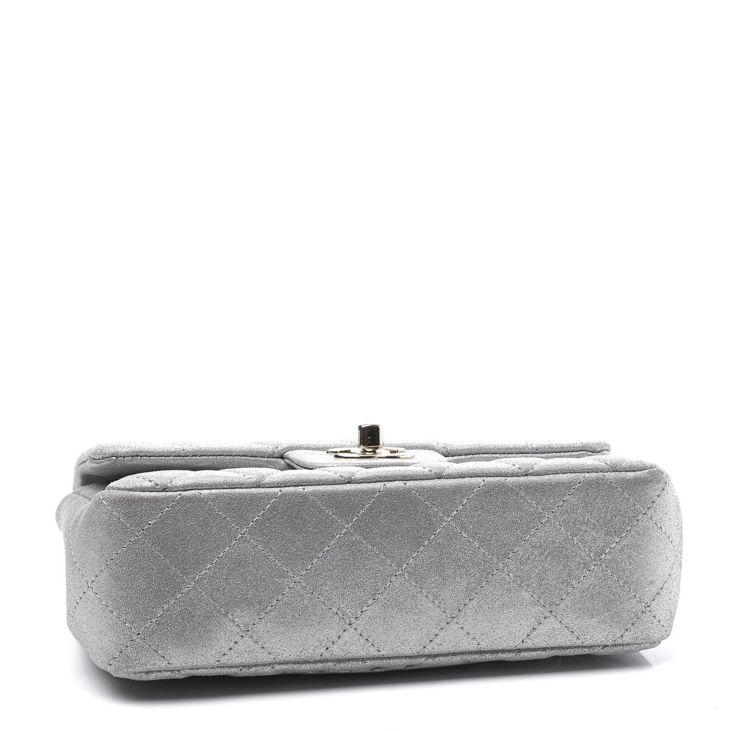 Chanel Iridescent Calfskin Quilted Mini Rectangular Flap Silver 3 of 9