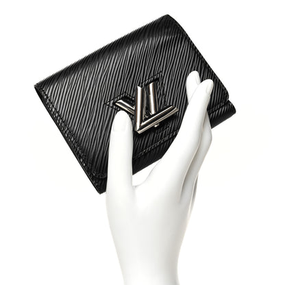 Louis Vuitton Epi Twist Compact Wallet Black 2 of 9