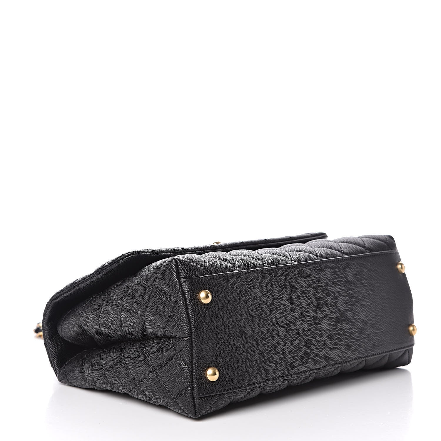 Chanel Caviar Lizard Embossed Quilted Small Coco Handle Flap Black 4 of 11