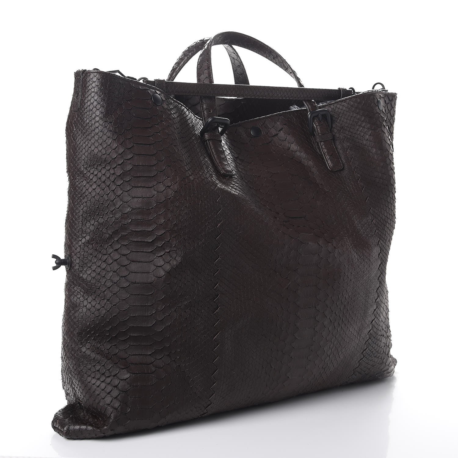 Bottega Veneta BOTTEGA VENETA Python Convertible Tote Bag Ebano 6 of 11