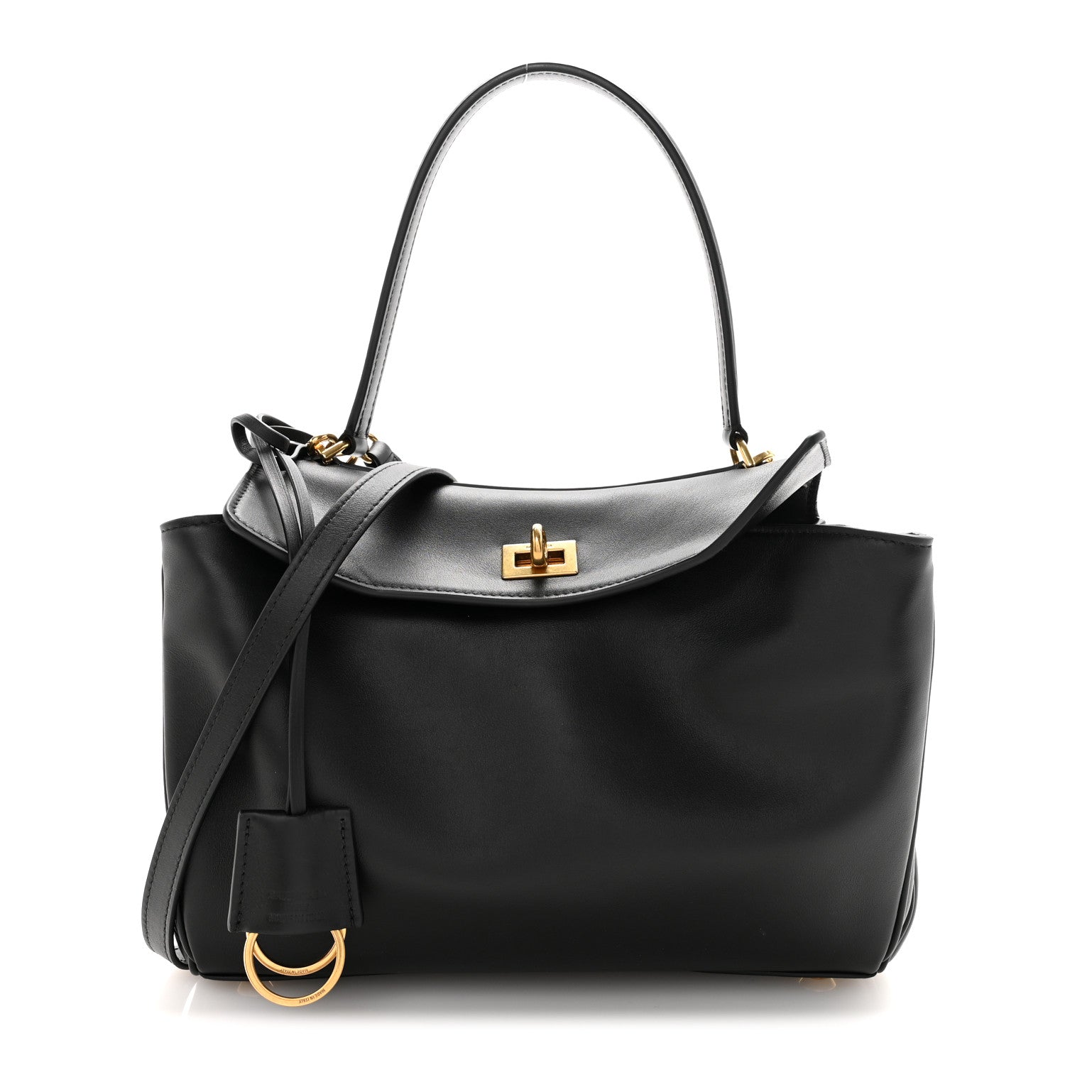 Balenciaga Natural Smooth Calfskin Small Rodeo Top Handle Handbag Black 1 of 10
