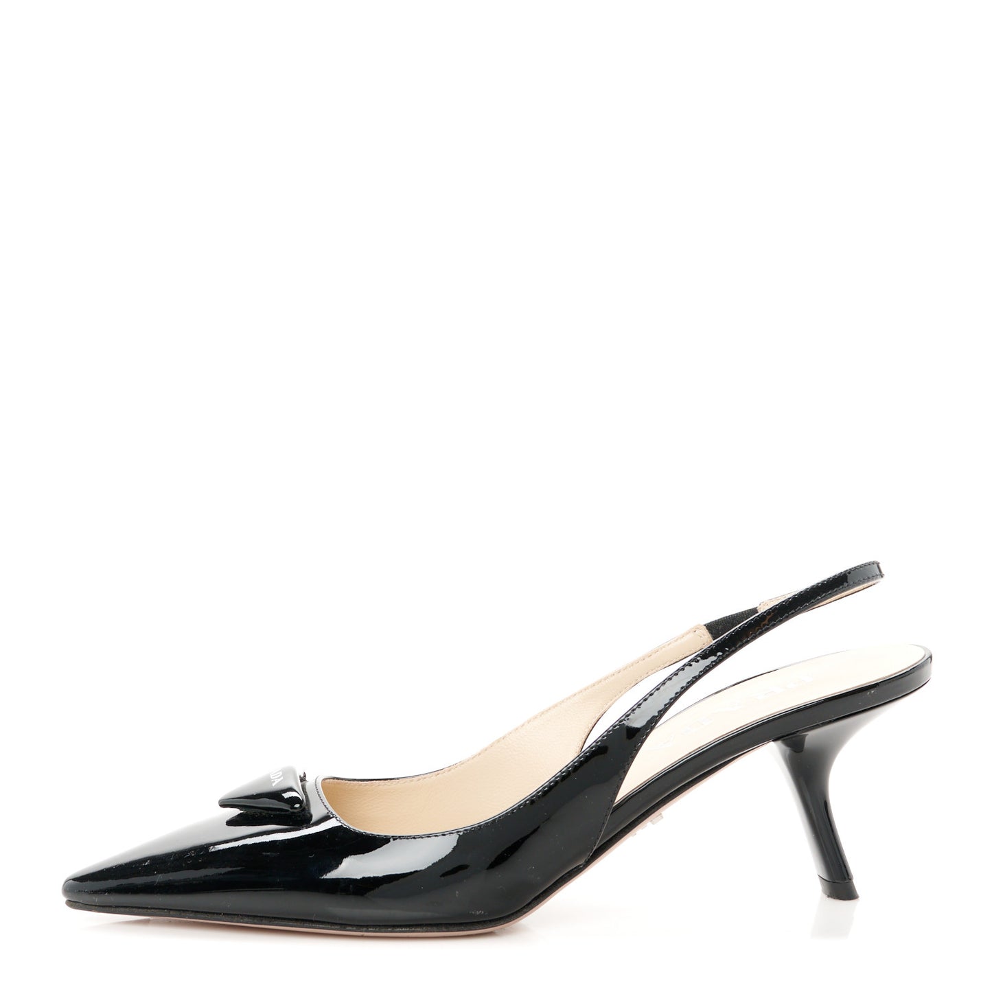 Patent Logo Slingback Pumps 37 Black